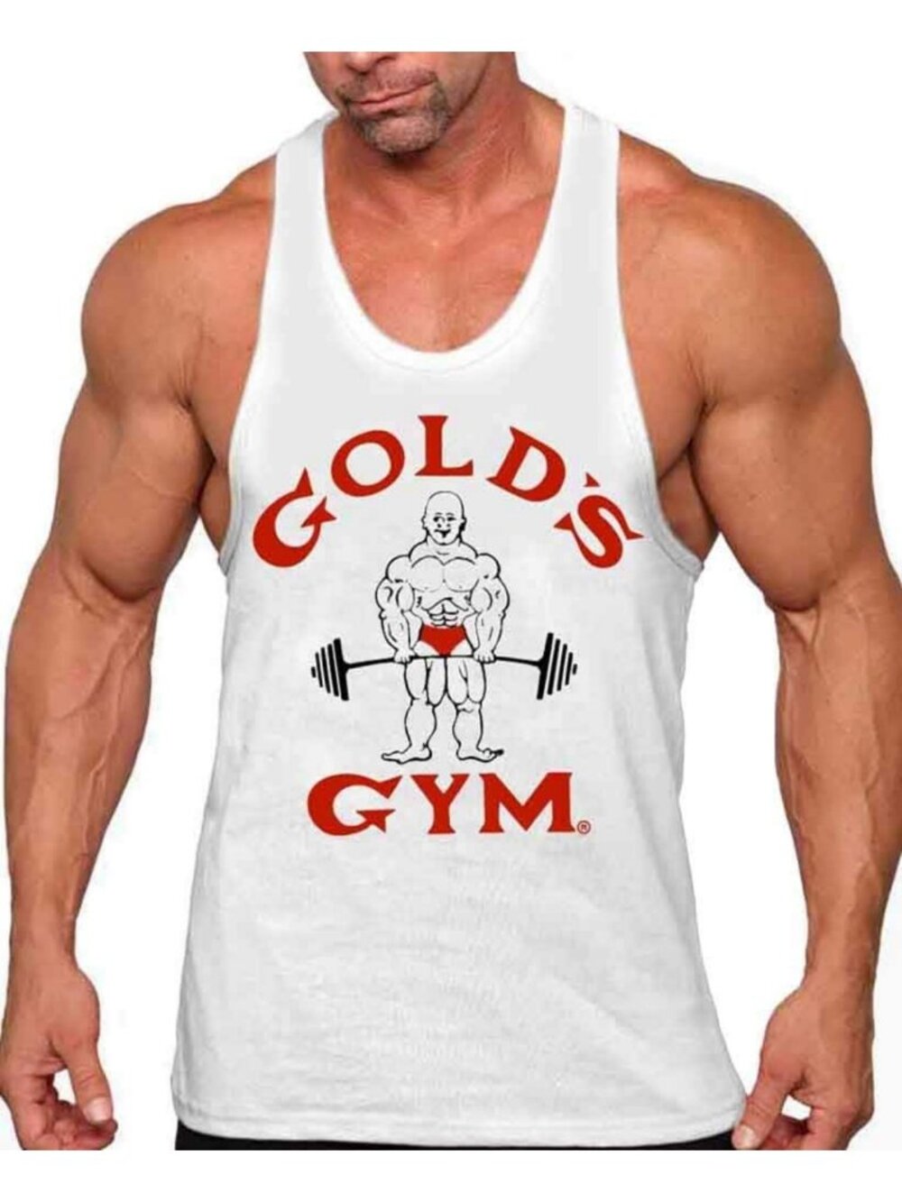 Stylish White Tank Top for Gym Workouts - Lightweight, Breathable, Size L